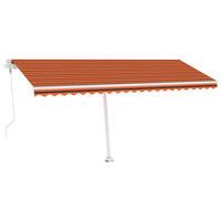 Tenda Automatica Sensore Vento e LED 500x300 cm Arancio Marrone 3069595