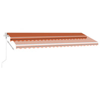 Tenda Automatica Sensore Vento e LED 500x300 cm Arancio Marrone 3069595