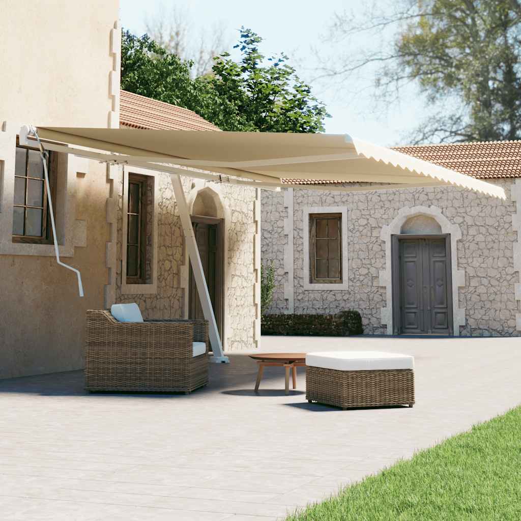 Tenda da Sole Autoportante Manuale 600x300 cm Crema 3069597