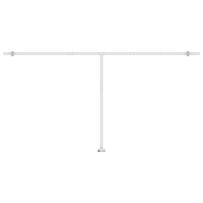 Tenda da Sole Autoportante Manuale 600x300 cm Gialla Bianca 3069598