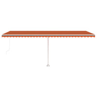 Tenda da Sole Autoportante Manuale 600x300cm Arancione Marrone 3069600