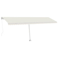 Tenda da Sole Retrattile Manuale con LED 600x300 cm Crema cod mxl 43683