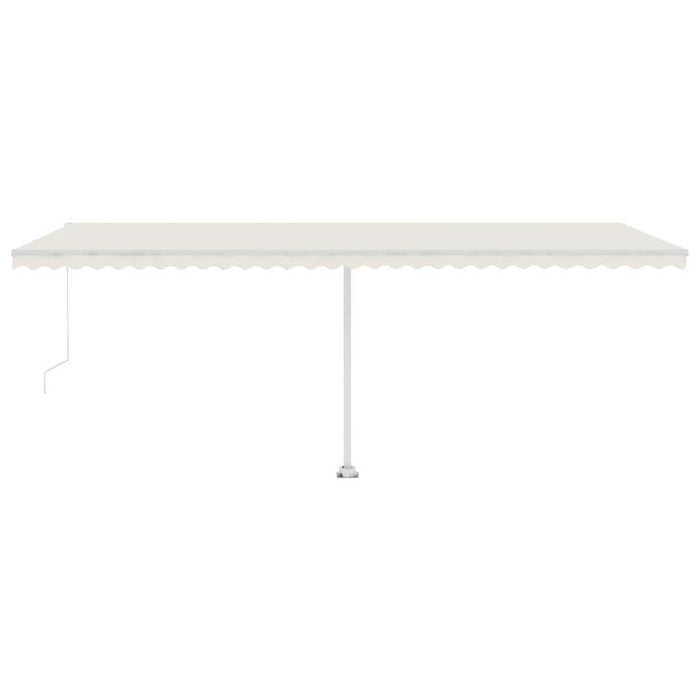 Tenda da Sole Retrattile Manuale con LED 600x300 cm Crema 3069602