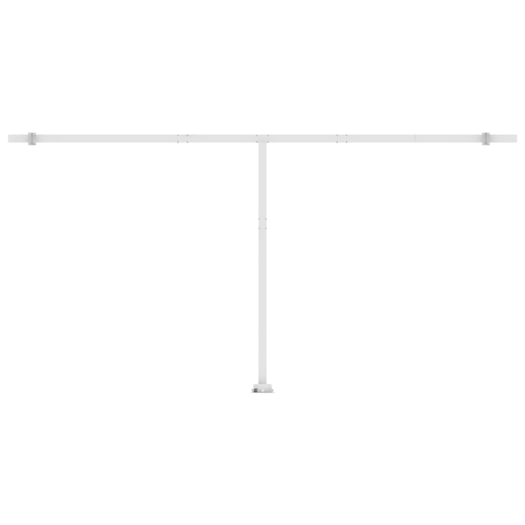 Tenda da Sole Retrattile Manuale e LED 600x300cm Gialla Bianca 3069603