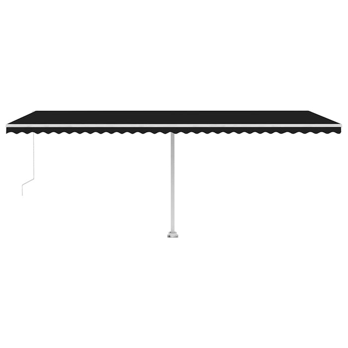 Tenda da Sole Retrattile Manuale con LED 600x300 cm Antracite 3069604