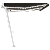 Tenda da Sole Retrattile Manuale con LED 600x300 cm Antracite 3069604