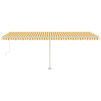 Tenda da Sole Autoportante Automatica 600x300 cm Gialla Bianca 3069608