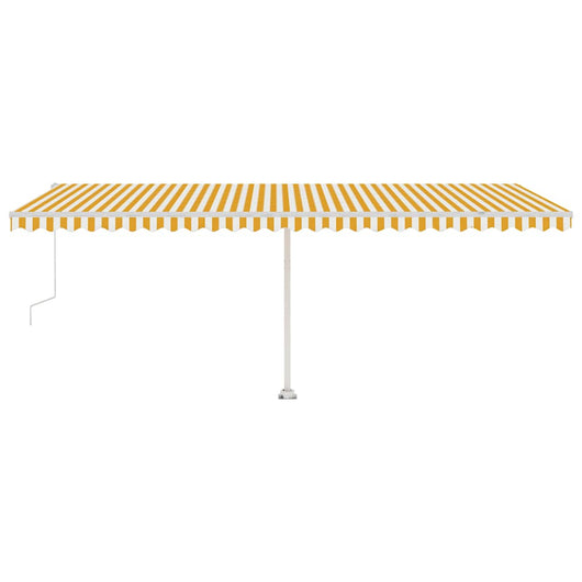 Tenda da Sole Autoportante Automatica 600x300 cm Gialla Bianca 3069608