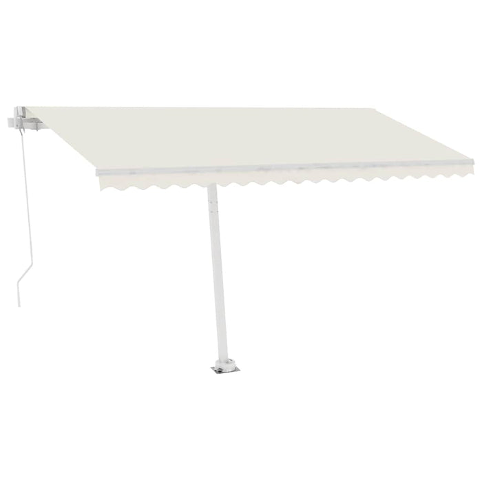 Tenda da Sole Retrattile Manuale Autoportante 400x350 cm Crema 3069617