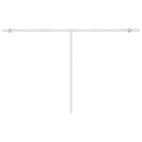 Tenda Retrattile Manuale Autoportante 450x300 cm Gialla Bianca 3069618