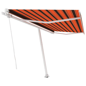 Tenda Retrattile Manuale Autoportante 450x300cm Arancio Marrone cod mxl 39691