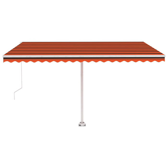 Tenda Retrattile Manuale Autoportante 450x300cm Arancio Marrone cod mxl 39691