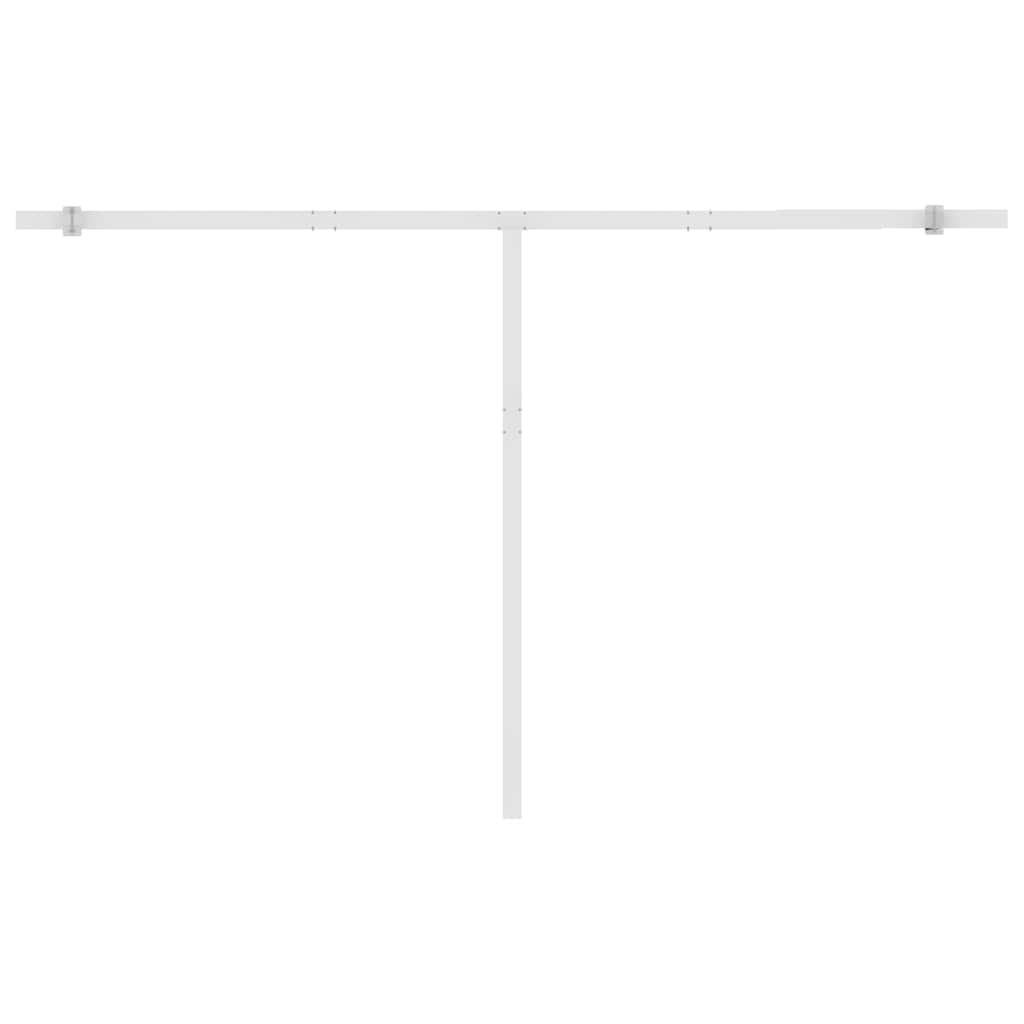 Tenda da Sole Retrattile Manuale con LED 400x350 cm Blu Bianco 3069621