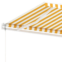 Tenda da Sole Autoportante Automatica 400x350 cm Gialla Bianca 3069628