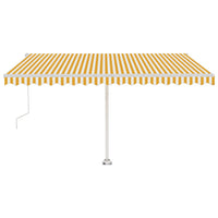 Tenda Automatica con Sensore Vento LED 400x350cm Gialla Bianca cod mxl 41239