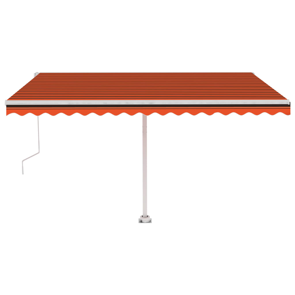 Tenda Automatica Sensore Vento e LED 400x350 cm Arancio Marrone cod mxl 39693