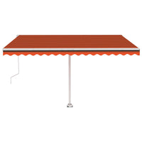 Tenda Automatica Sensore Vento e LED 400x350 cm Arancio Marrone cod mxl 39693