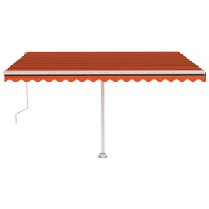 Tenda Automatica Sensore Vento e LED 400x350 cm Arancio Marrone cod mxl 39693