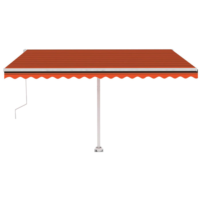 Tenda Automatica Sensore Vento e LED 400x350 cm Arancio Marrone cod mxl 39693
