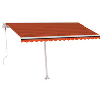 Tenda Automatica Sensore Vento e LED 400x350 cm Arancio Marrone cod mxl 39693