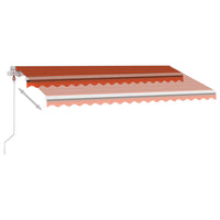 Tenda Automatica Sensore Vento e LED 400x350 cm Arancio Marrone cod mxl 39693