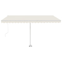 Tenda da Sole Manuale Autoportante 450x350 cm Crema 3069637
