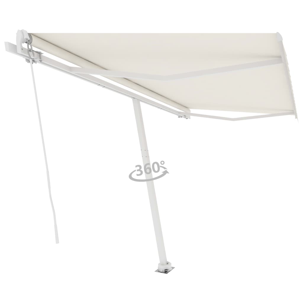 Tenda da Sole Manuale Autoportante 450x350 cm Crema 3069637