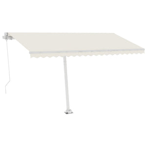 Tenda da Sole Manuale Autoportante 450x350 cm Crema 3069637