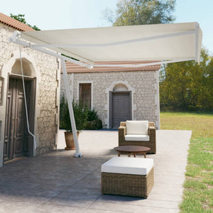 Tenda da Sole Manuale Autoportante 450x350 cm Crema 3069637