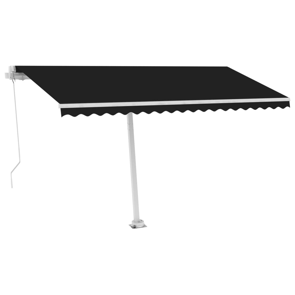 Tenda Sole Retrattile Manuale Autoportante 450x350 cm Antracite cod mxl 43864