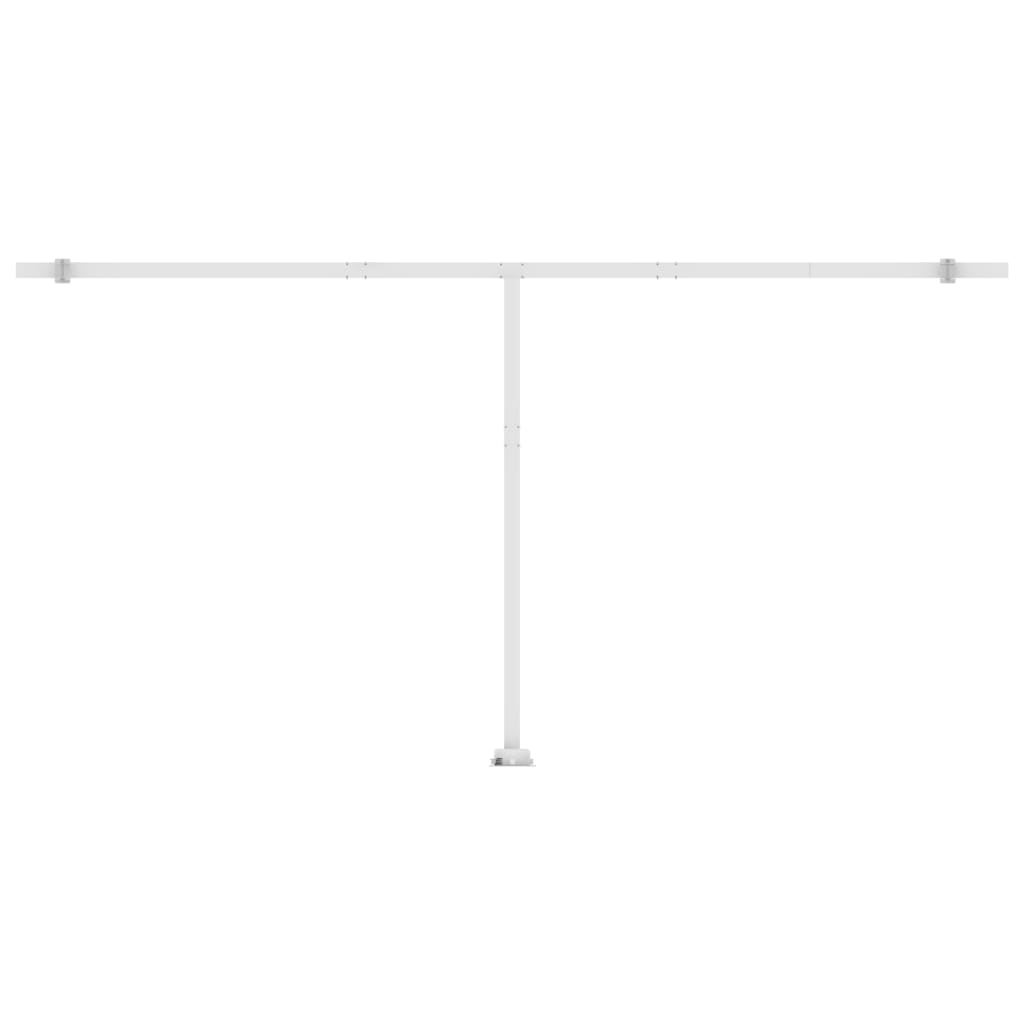 Tenda da Sole Autoportante Manuale 600x350 cm Gialla Bianca 3069678