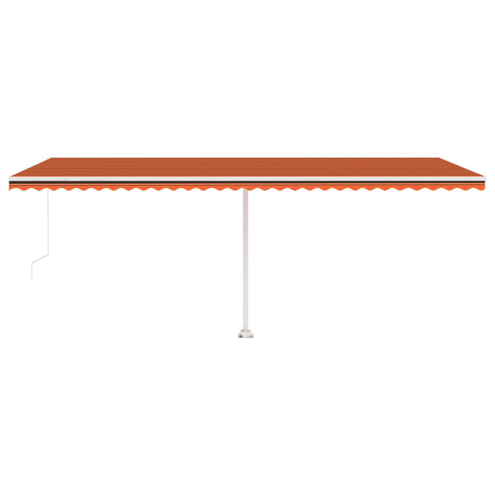 Tenda da Sole Retrattile Manuale 600x350 cm Arancione e Marrone  cod mxl 39694