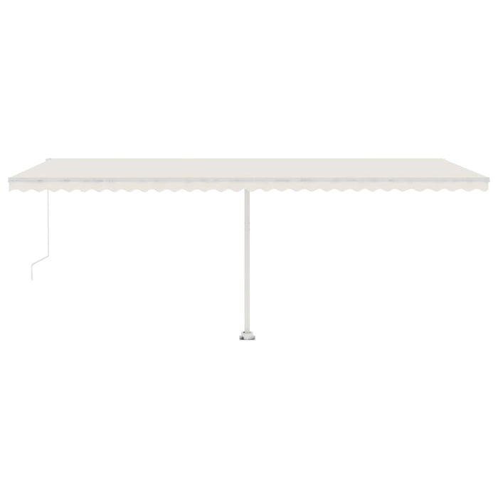 Tenda da Sole Retrattile Manuale con LED 600x350 cm Crema 3069682