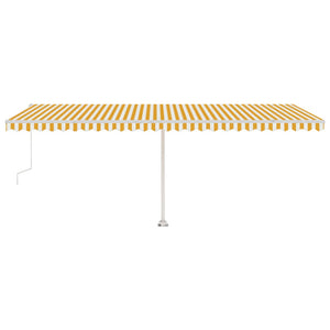 Tenda da Sole Autoportante Automatica 600x350 cm Gialla Bianca 3069688