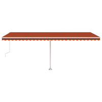 Tenda da Sole Autoportante Automatica 600x350cm Arancio Marrone 3069690