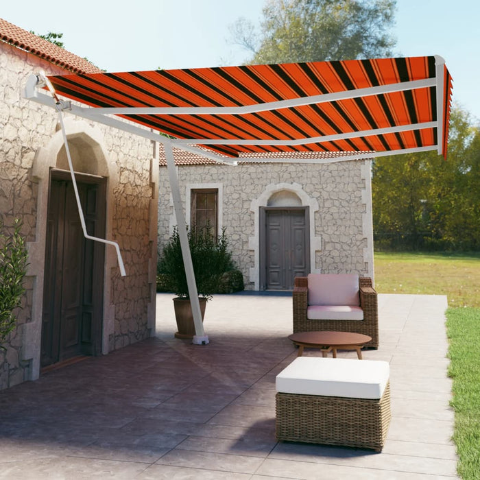 Tenda da Sole Autoportante Automatica 600x350cm Arancio Marrone 3069690