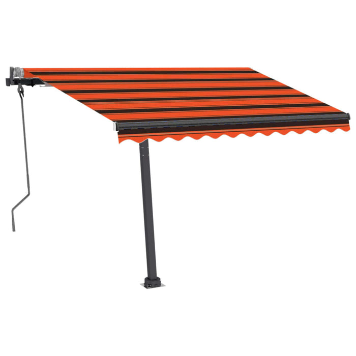 Tenda da Sole Retrattile Manuale 300x250 cm Arancione e Marrone cod mxl 51593