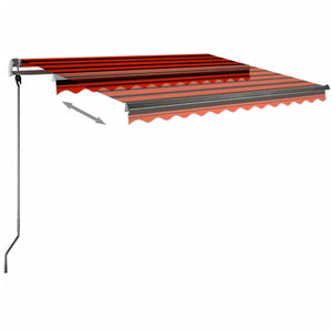 Tenda da Sole Retrattile Manuale 300x250 cm Arancione e Marrone cod mxl 51593