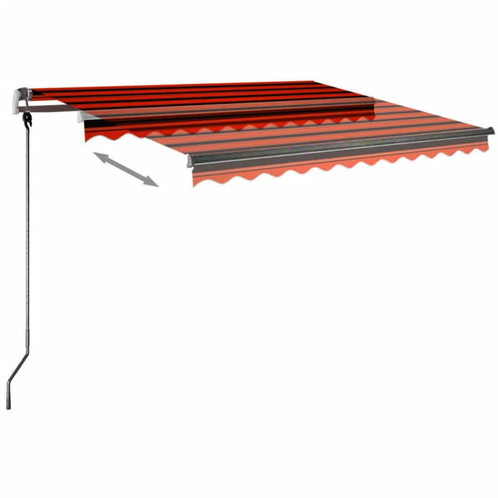 Tenda Sole Manuale Autoportante 300x250 cm Arancione e Marrone 3069700
