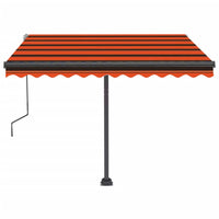 Tenda Sole Manuale Autoportante 300x250 cm Arancione e Marrone 3069700