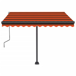 Tenda da Sole Retrattile Manuale 300x250 cm Arancione e Marrone cod mxl 51593