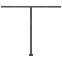 Tenda da Sole Retrattile Manuale con LED 300x250cm Blu e Bianco 3069701