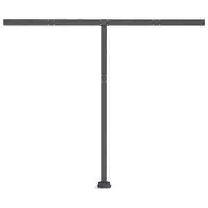 Tenda da Sole Retrattile Manuale con LED 300x250cm Blu e Bianco 3069701