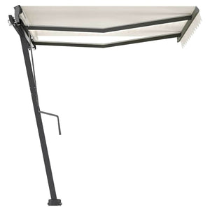 Tenda da Sole Retrattile Manuale con LED 300x250 cm Crema 3069702