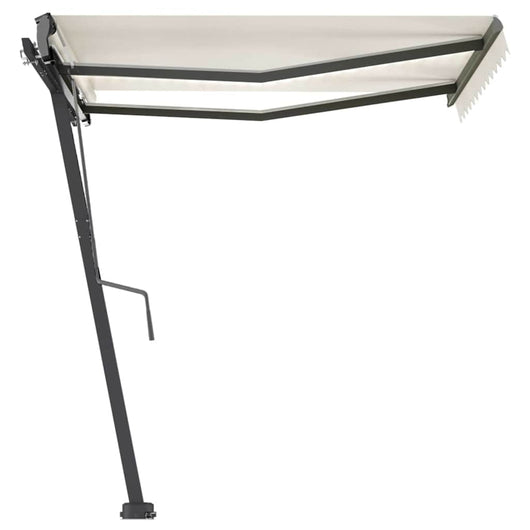Tenda da Sole Retrattile Manuale con LED 300x250 cm Crema 3069702