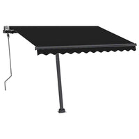 Tenda da Sole Retrattile Manuale con LED 300x250 cm Antracite 3069704