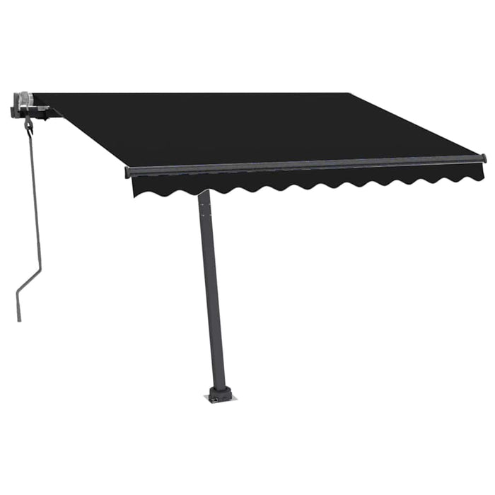 Tenda da Sole Retrattile Manuale con LED 300x250 cm Antracite 3069704