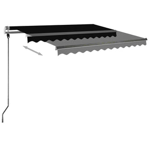 Tenda da Sole Retrattile Manuale con LED 300x250 cm Antracite 3069704