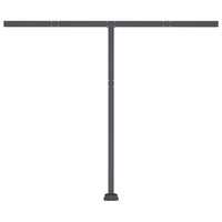 Tenda da Sole Manuale con LED 300x250cm Arancione e Marrone 3069705