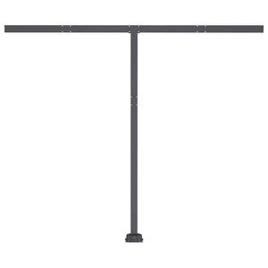 Tenda da Sole Manuale con LED 300x250cm Arancione e Marrone 3069705